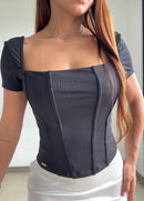 Blusa Corta Manga Corta