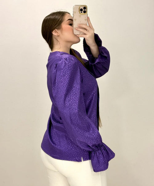 Camisa Dama Manga Larga Cuello En V