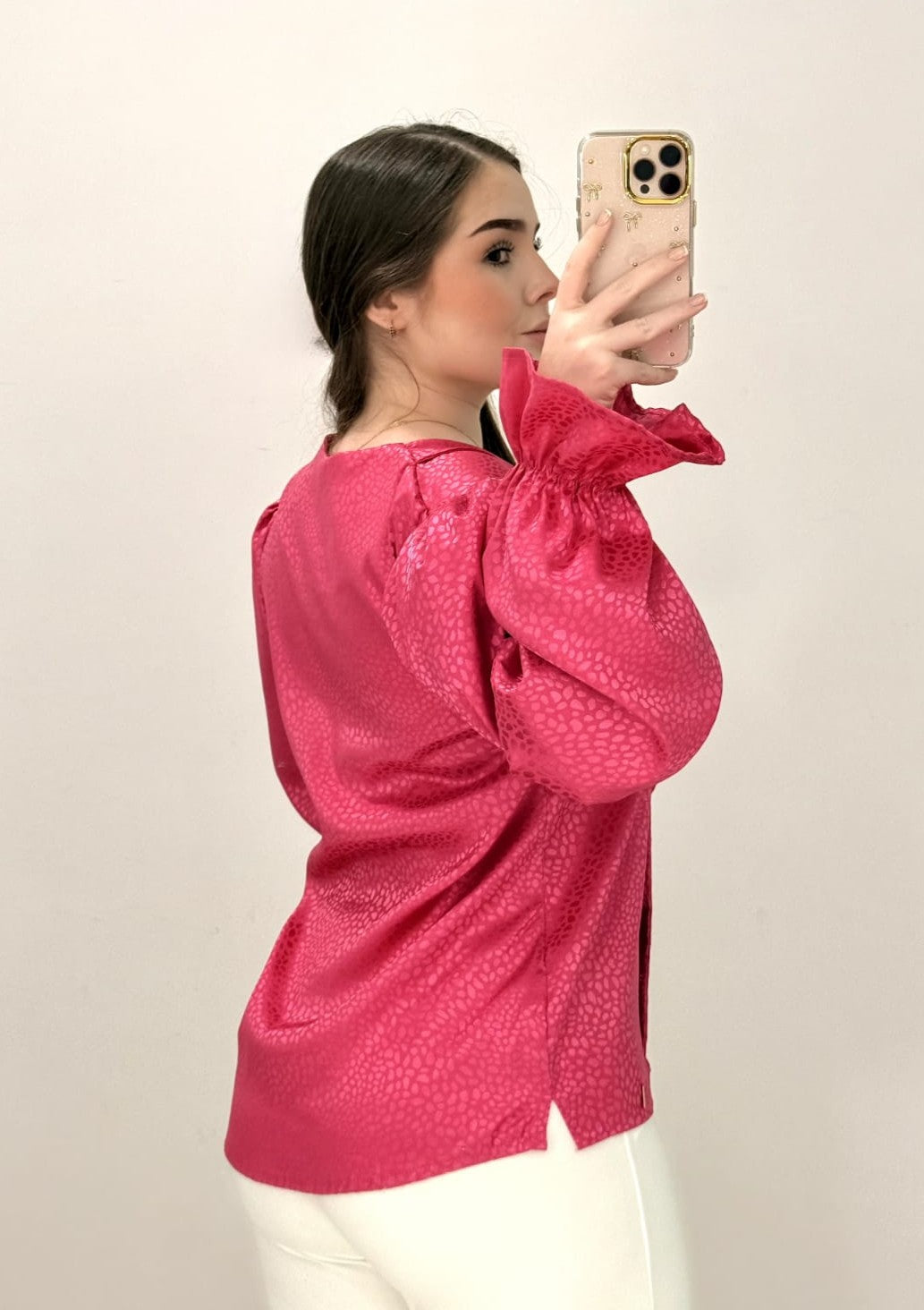 Camisa Dama Manga Larga Cuello En V