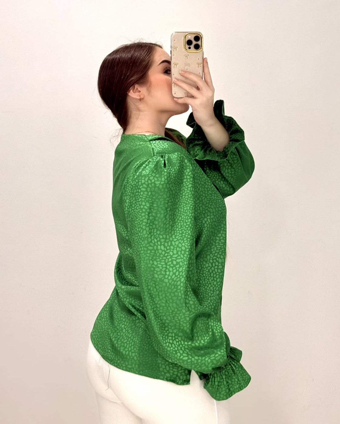 Camisa Dama Manga Larga Cuello En V