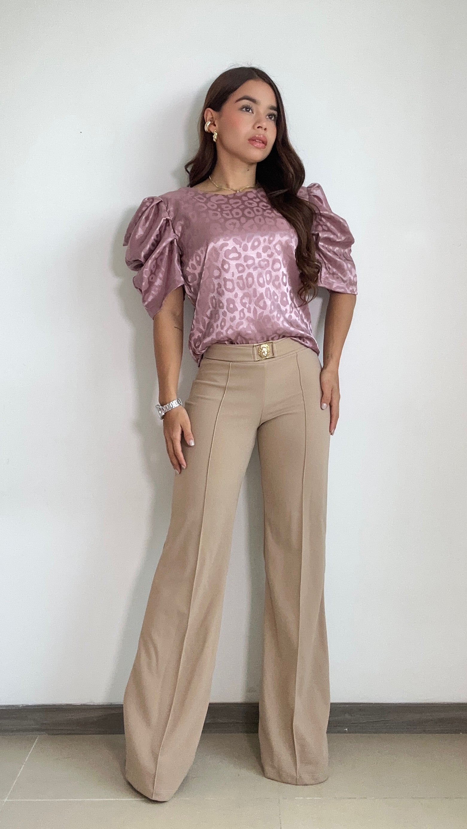 Blusa Manga Bombacha Resorte Vertical