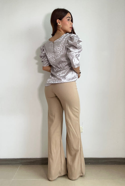 Blusa Manga Bombacha Resorte Vertical