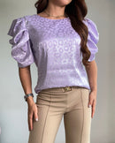 Blusa Manga Bombacha Resorte Vertical