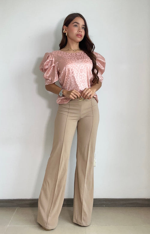 Blusa Manga Bombacha Resorte Vertical