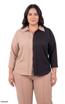 Camisera Manga Larga Bicolor Cierre