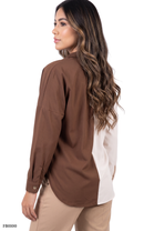 Camisera Manga Larga Bicolor Cierre