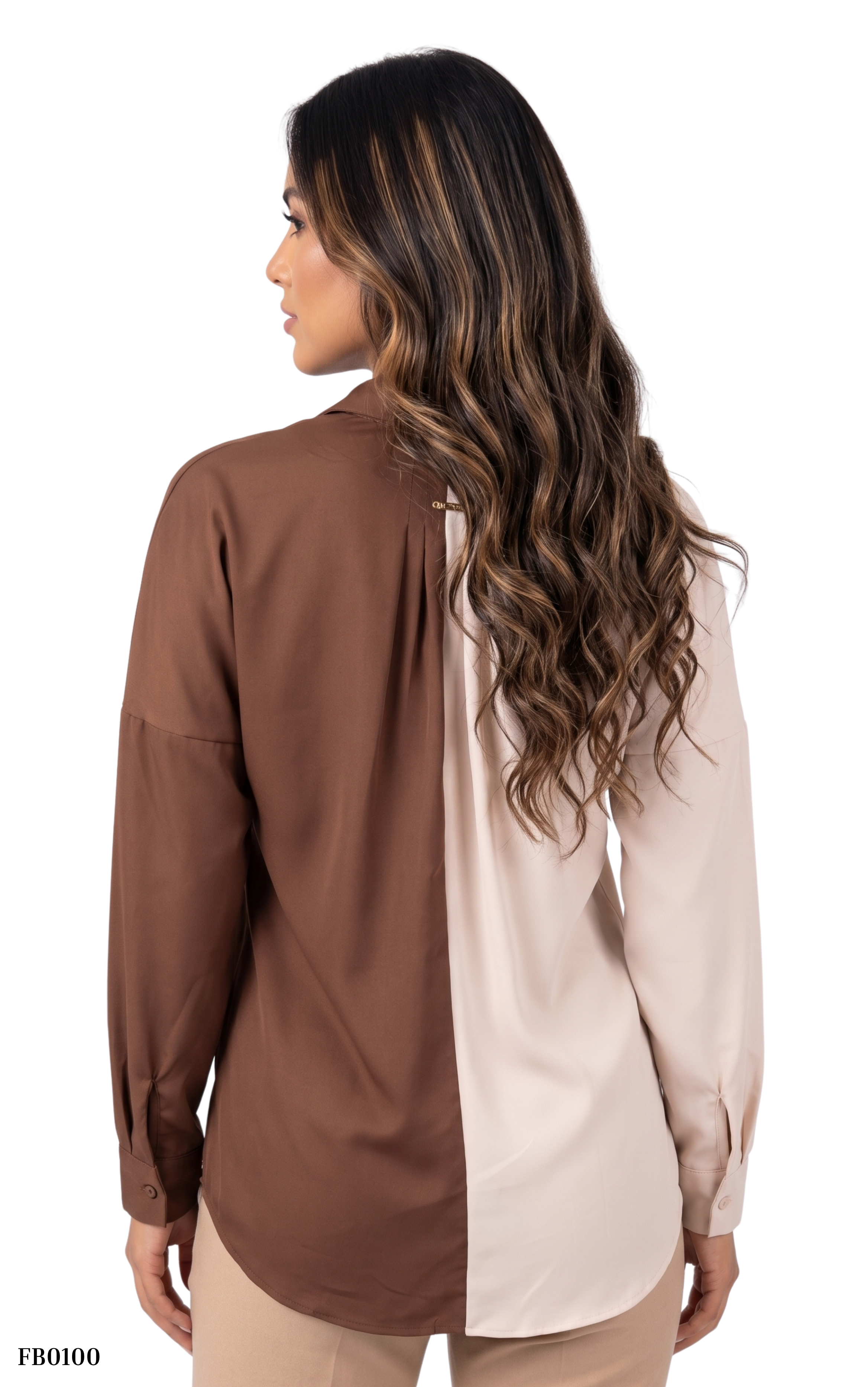Camisera Manga Larga Bicolor Cierre