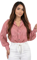 Camisa Manga Larga Con Transparencia