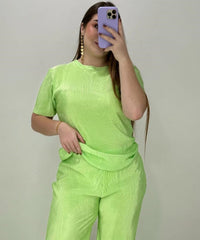 Blusa Manga Corta Cuello Redondo