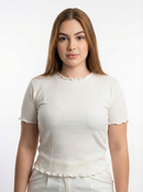 Blusa Runche En Las Mangas Y Cuello Plus