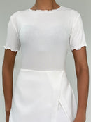 Blusa Runche En Las Mangas Y Cuello.