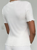 Blusa Runche En Las Mangas Y Cuello.