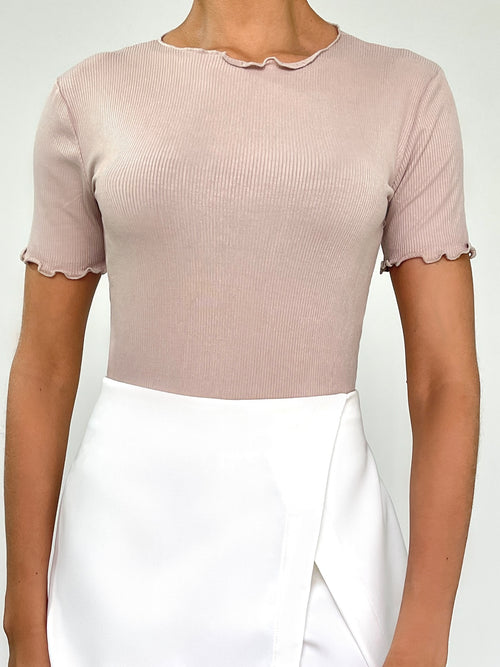 Blusa Runche En Las Mangas Y Cuello.