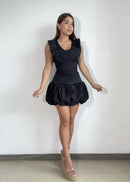 Blusa Sisa Cuello Redondo Con Volantes