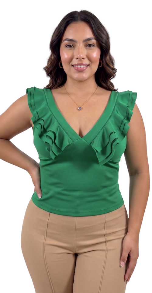 Blusa Manga Sisa Cuello V 3 Boleros Plus