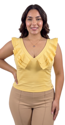 Blusa Manga Sisa Cuello V 3 Boleros Plus