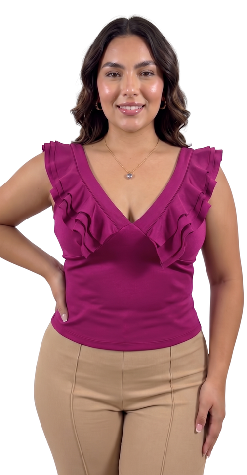 Blusa Manga Sisa Cuello V 3 Boleros Plus