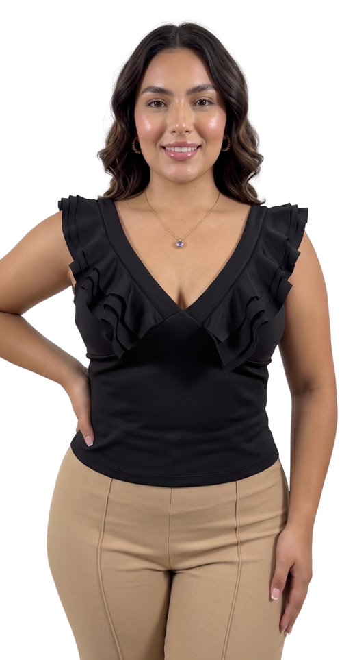 Blusa Manga Sisa Cuello V 3 Boleros Plus