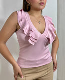 Blusa Manga Sisa Cuello V 3 Boleros