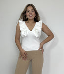 Blusa Manga Sisa Cuello V 3 Boleros