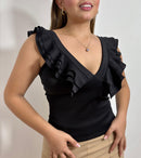 Blusa Manga Sisa Cuello V 3 Boleros