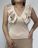 Blusa Manga Sisa Cuello V 3 Boleros