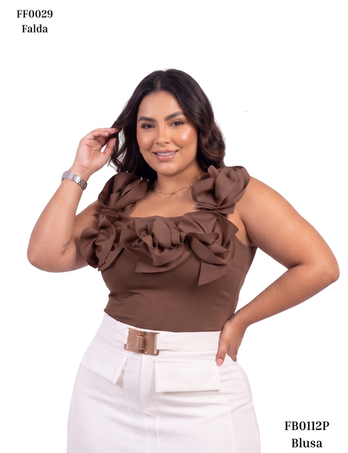 Blusa Manga Sisa Rosas