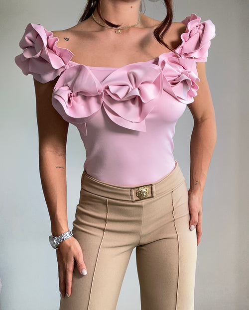 Blusa Manga Sisa Rosas