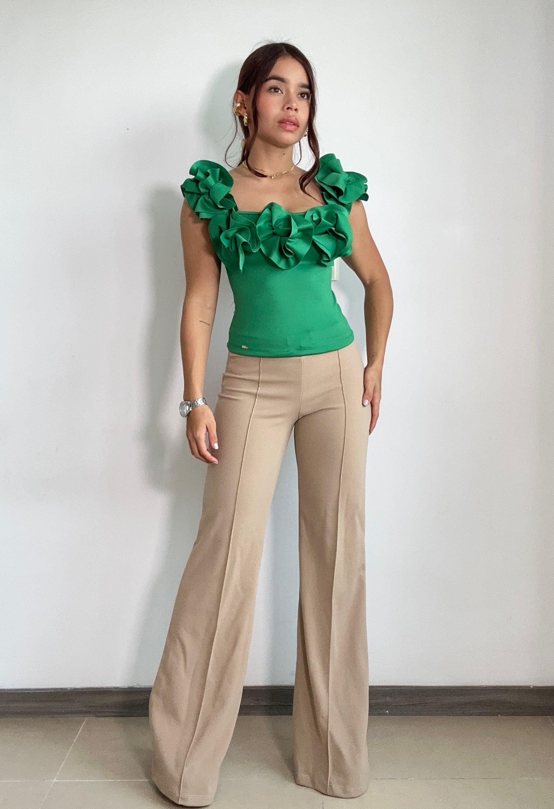 Blusa Manga Sisa Rosas