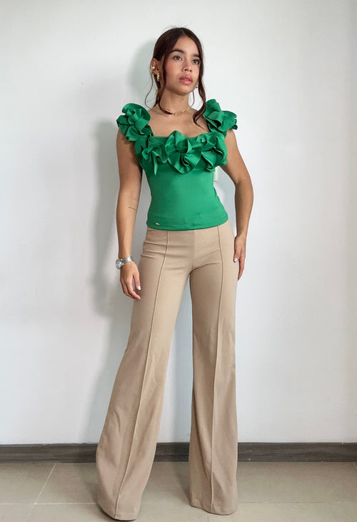 Blusa Manga Sisa Rosas