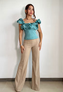 Blusa Manga Sisa Rosas