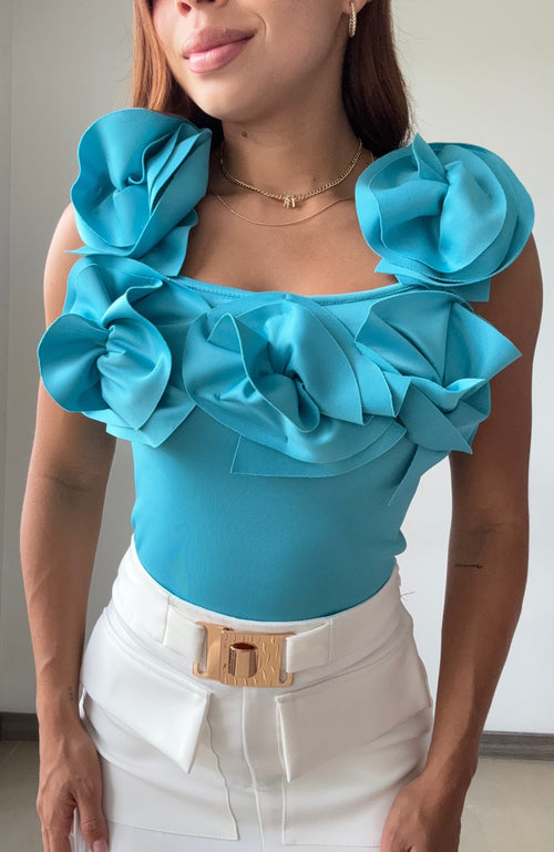 Blusa Manga Sisa Rosas