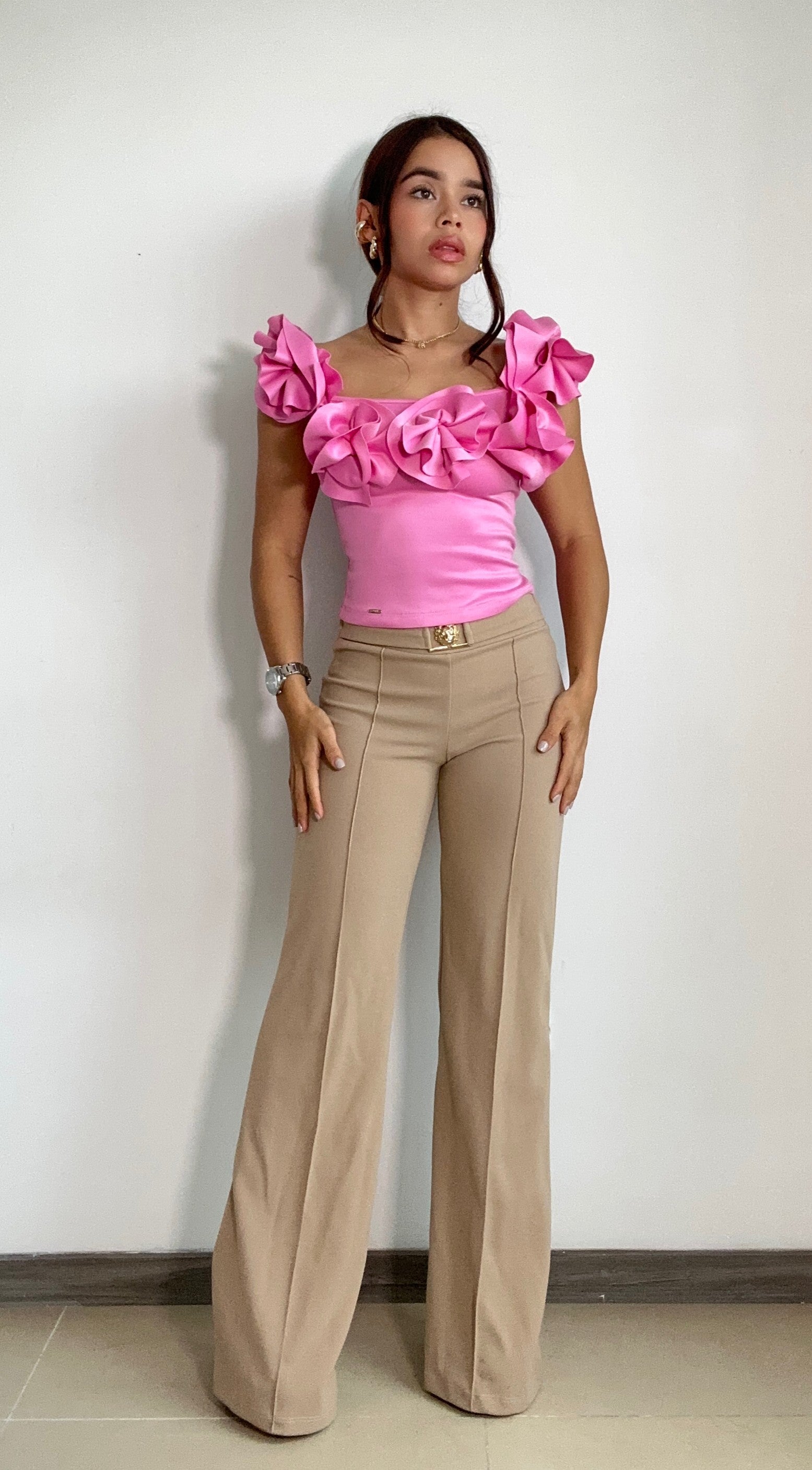 Blusa Manga Sisa Rosas