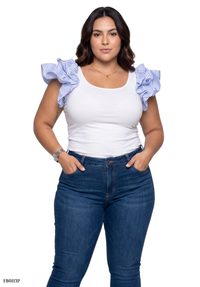 Blusa Cuello Redondo Sisa Boleros Plus