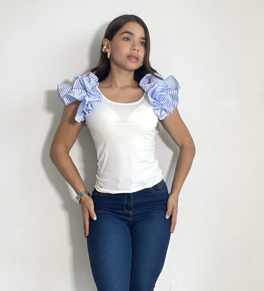 Blusa Cuello Redondo Manga Sisa Boleros