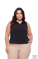 Camisa Manga Sisa Escote En V Botones