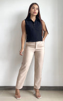 Camisa Manga Sisa Escote En V Botones