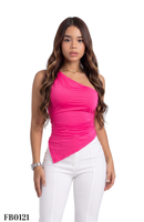Blusa Asimetrica Zurcido Lateral
