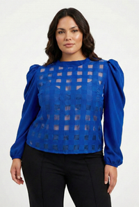 Blusa Manga Larga Cuadros