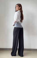 Camisa Manga Larga Tela Cristal Organza