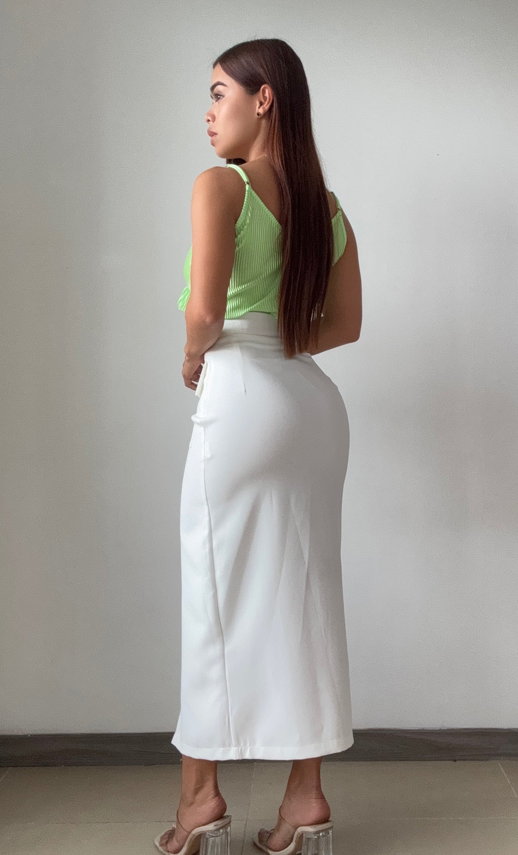 Blusa Tiras Escote En V Volantes Plisado