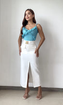 Blusa Tiras Escote En V Volantes Plisado