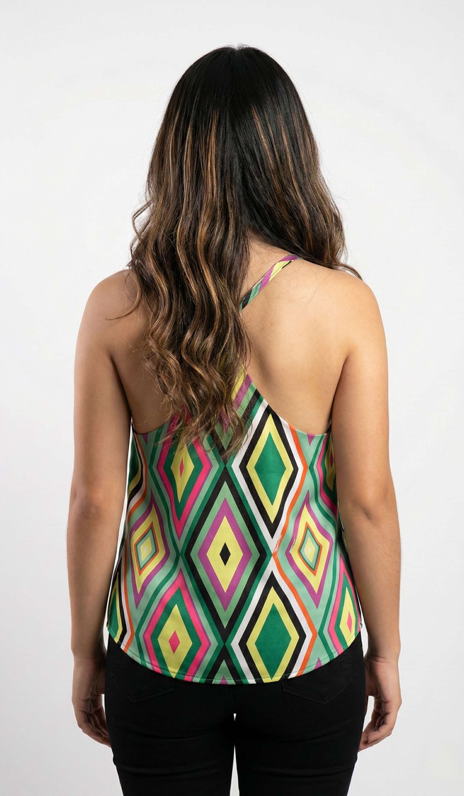 Blusa Tiras Estampada