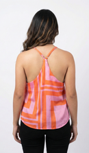 Blusa Tiras Estampada