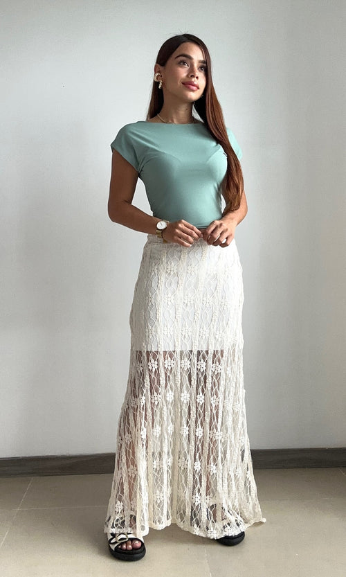 Blusa Manga Corta Cuello Redondo