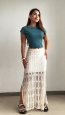 Blusa Manga Corta Cuello Redondo