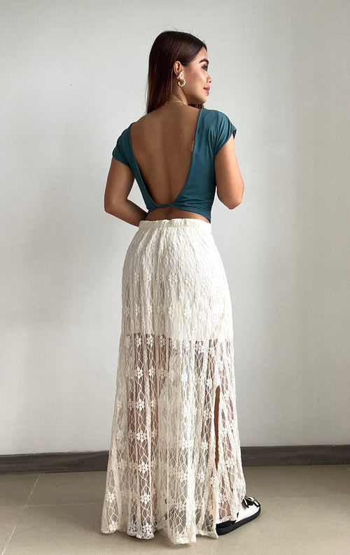 Blusa Manga Corta Cuello Redondo