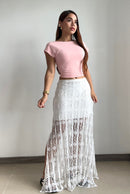 Blusa Manga Corta Cuello Redondo