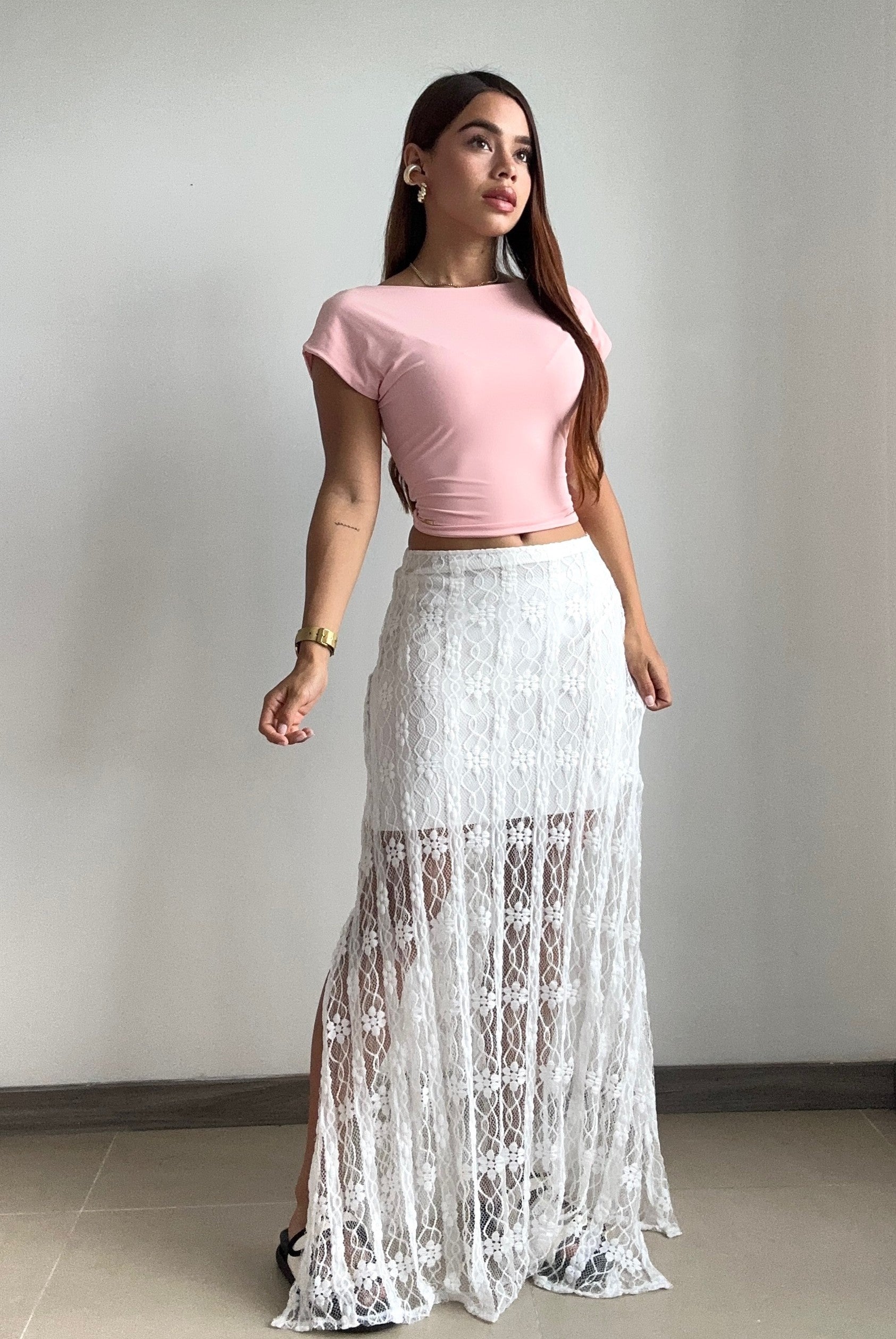 Blusa Manga Corta Cuello Redondo