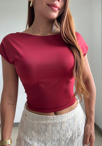 Blusa Manga Corta Cuello Redondo